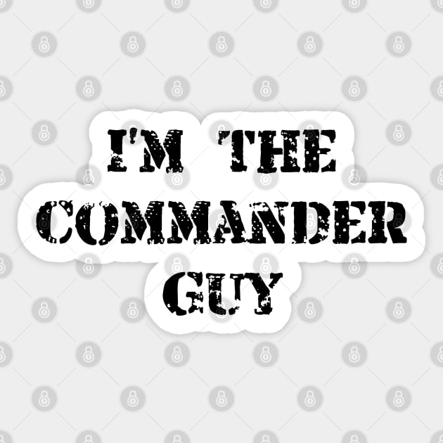 Commander Guy Sticker by Barthol Graphics